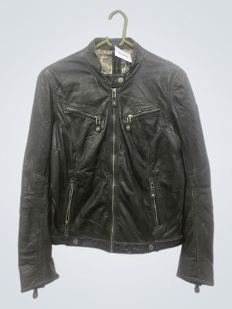 Mauritius schwarze Lederjacke