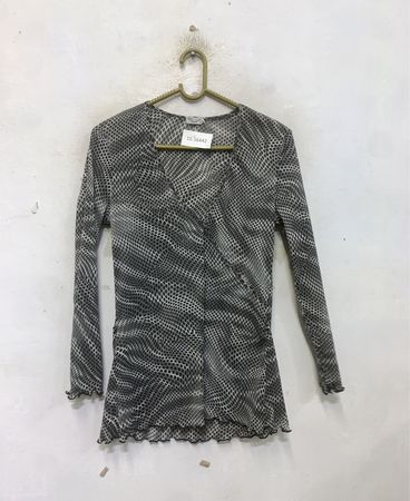 C&L Langärmliges Mesh-Top