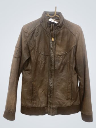 Braune Lederjacke