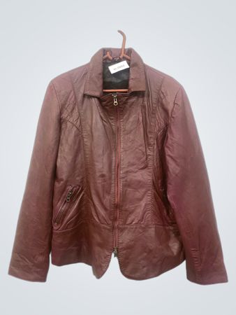 Maroon Lederjacke