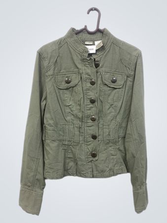 No Boundaries Junior L/L Olivgrüne Baumwolljacke