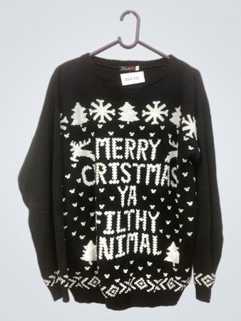 Fröhliche Weihnachten, du schmutziges Vieh Pullover schwarz