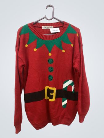Harmony Collection Roter Elf Weihnachts-Pullover