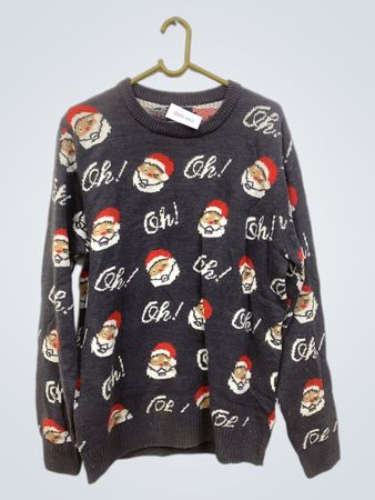 GREEN COAST Nineteen Ninety Christmas Santa Pullover