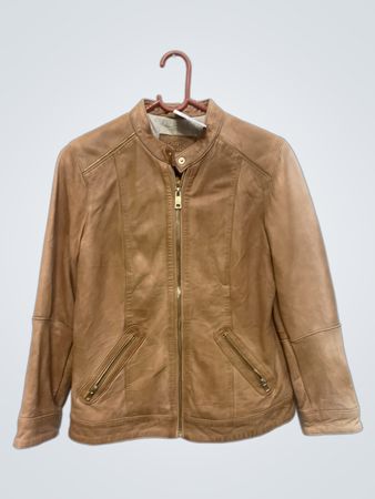 grain de malice women's braune Lederjacke