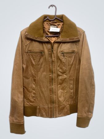 Pimkie Brown Leather Bomber Jacket
