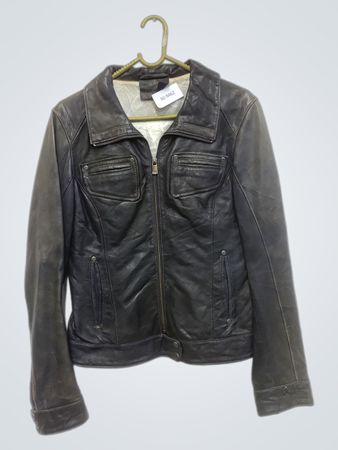 OAKWOOD Giacca in pelle nera