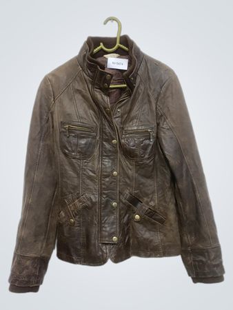 Promod braune Lederjacke