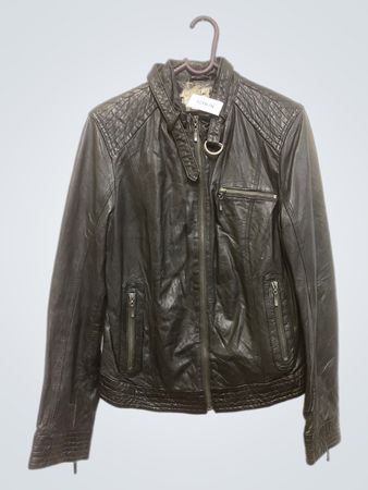 Cache Cache Black Leather Moto Jacket