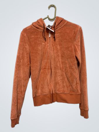 Juicy Couture オレンジ ベロア フーディー