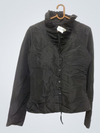Sisley Schwarze Rüschenbluse