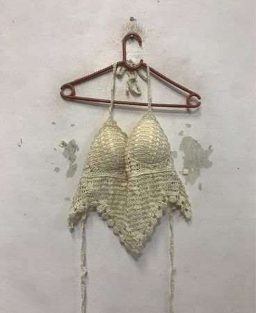 Gehäkeltes Neckholder-Top mit Polsterung