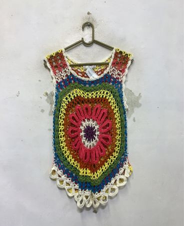 Mizzen+Main Multicolor Crochet Tank Top