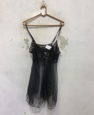 Schwarze Spitze Babydoll
