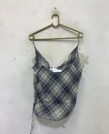 SPORTMAX puro seta made in Italy kariertes Camisole