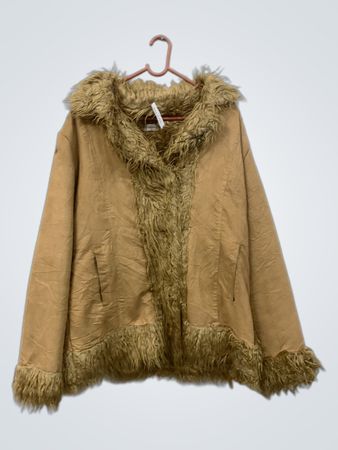Clockhouse Brown Faux Fur Trimmed Jacket