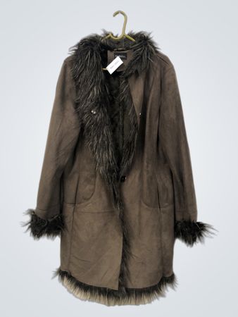 Caroll Faux Fur Trimmed Coat