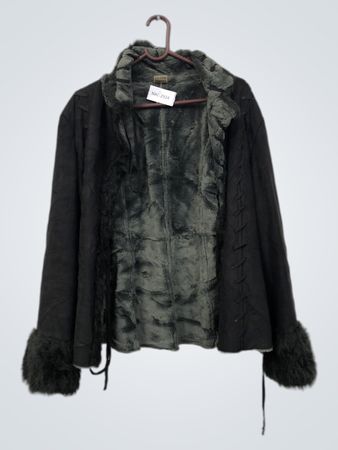 Black Faux Fur Lined Jacket