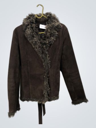 HAWK HORSE Damenjacke in Braun mit Kunstpelzbesatz