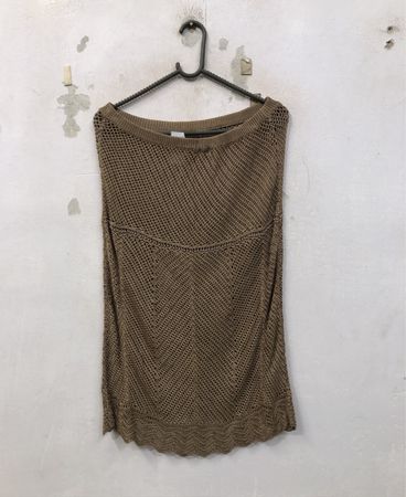 Braunes gehäkeltes Bandeau-Top