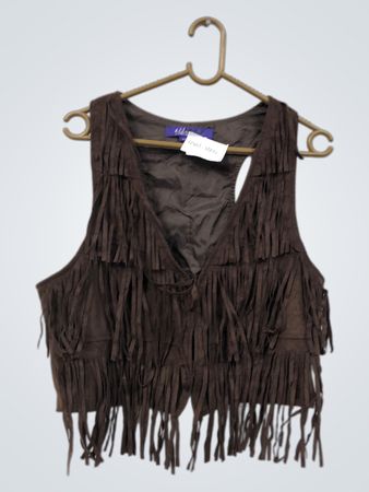 Miley Cyrus x Max Azria Brown Fringed Vest