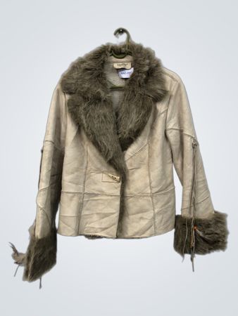 Together Jacke mit Kunstpelzbesatz