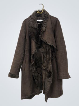 Cappotto Caroll foderato in pelliccia sintetica
