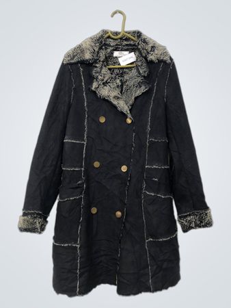 manteau doublé de fausse fourrure noir pour femme b.p.c. bonprix collection