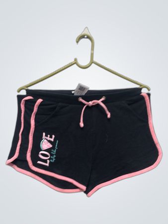 Destination Girls schwarze Shorts mit pinkem Besatz und