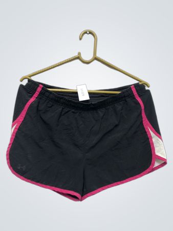 Under Armour Damen Laufshorts in Schwarz mit rosafarbener Einfassung