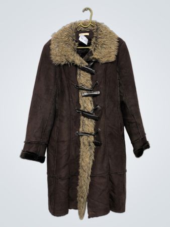 Promod Dufflecoat mit Kunstpelzbesatz