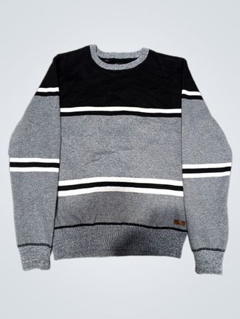 Buffalo David Bitton Herren gestreifter Strickpullover