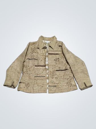 Coldwater Creek Damen Bestickte Jacke