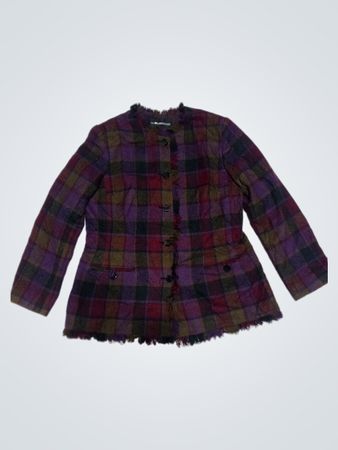 Sag Harbor Karo Fransenjacke