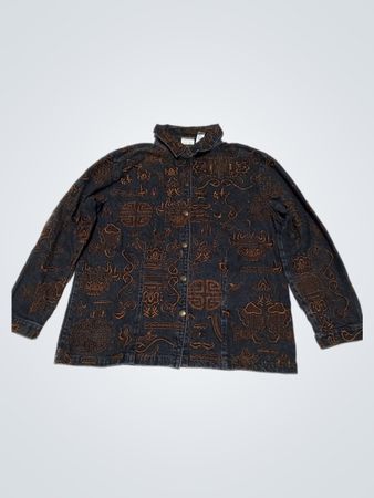 Chico's bestickte Jeansjacke