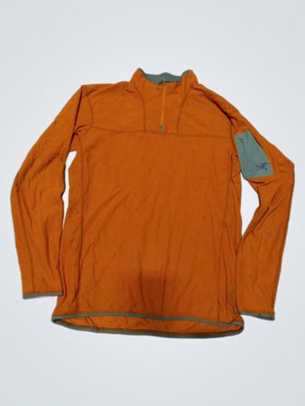 Arc'teryx Herren L/G Orange 1/4 Reißverschluss Langarm-Pullover