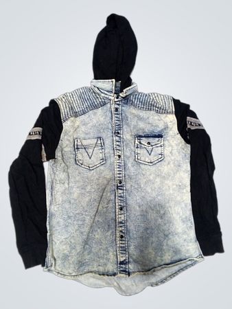 Villains of Virtue "M" Jeans-Kapuzenhemd