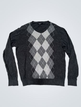 Claiborne Argyle V-Ausschnitt-Pullover
