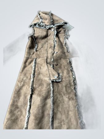 Brown Fur-Trimmed Coat