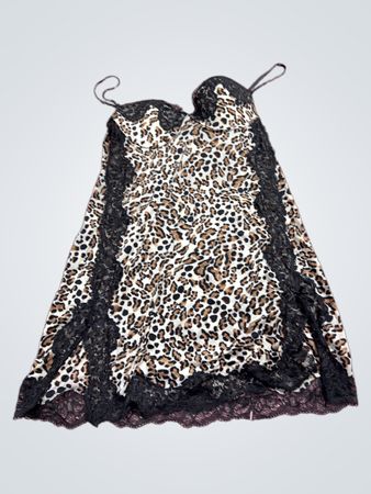 Victoria's Secret Leopard Print Lace Slip Dress