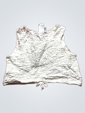 White Cropped Tank Top