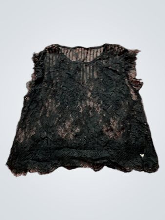 Guess Black Lace Sleeveless Top