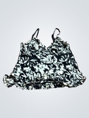 Black and White Floral Camisole