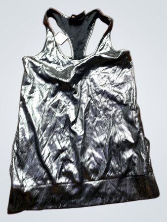 Shiny Black Tank Top