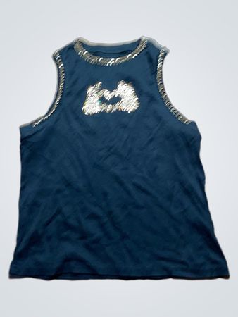 Black Sequined Tank Top