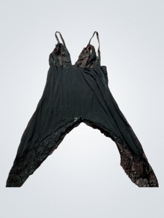 Black Bodysuit with Lace Trim