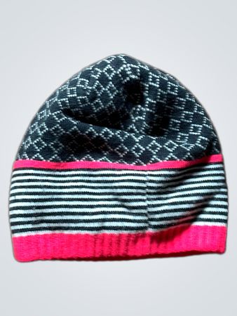 Black and Pink Beanie