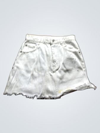 White Denim Skirt