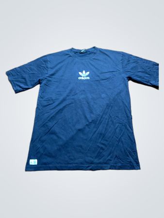 Adidas Navy Logo Crewneck T-Shirt