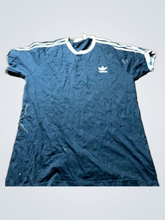 Adidas Navy Striped T-Shirt